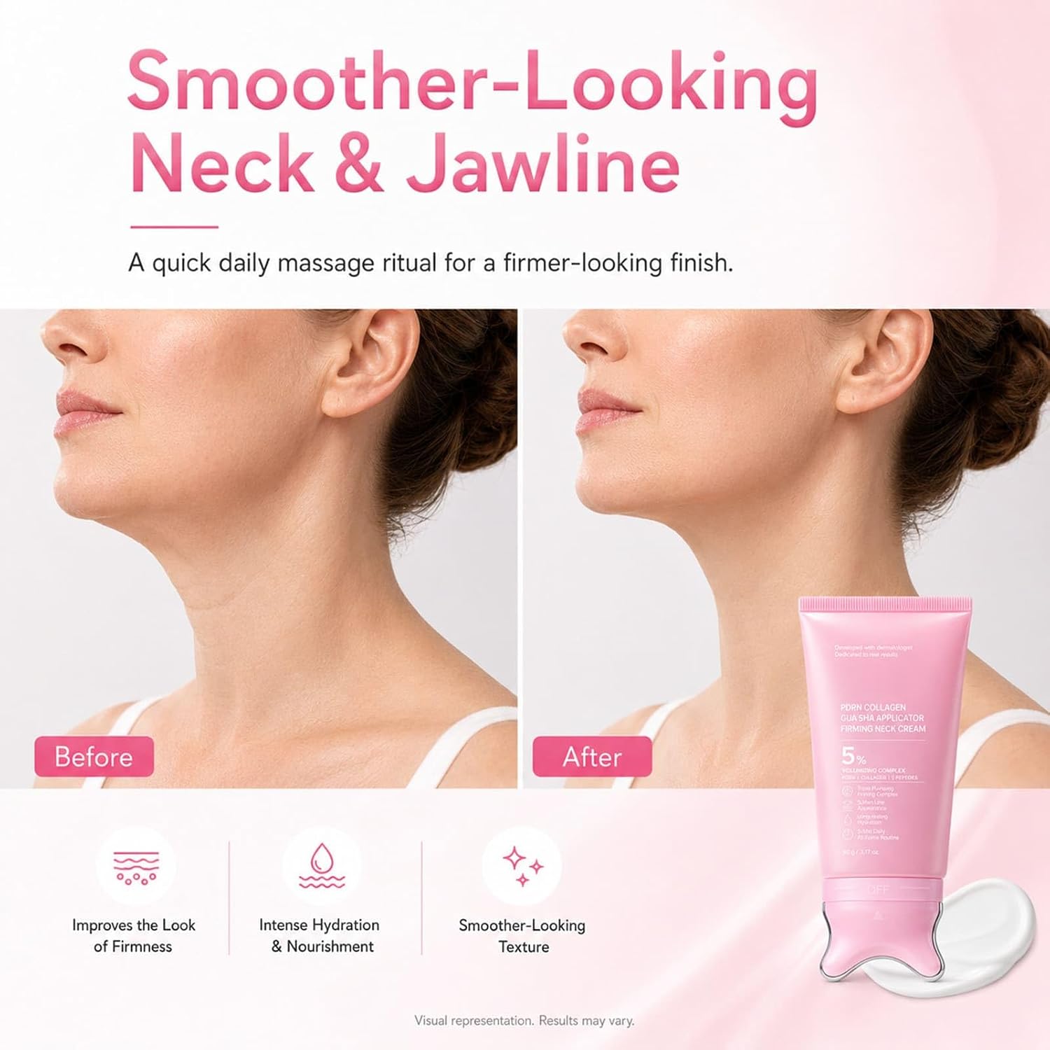 Cremă Medicube Gua Sha cu Colagen 5% pentru Gât – Fermitate, Lifting și Luminozitate