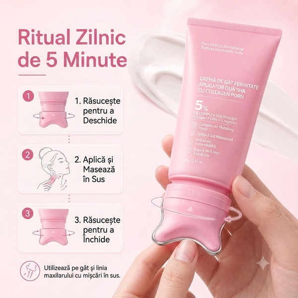 Cremă Medicube Gua Sha cu Colagen 5% pentru Gât – Fermitate, Lifting și Luminozitate