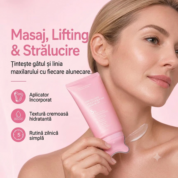 Cremă Medicube Gua Sha cu Colagen 5% pentru Gât – Fermitate, Lifting și Luminozitate